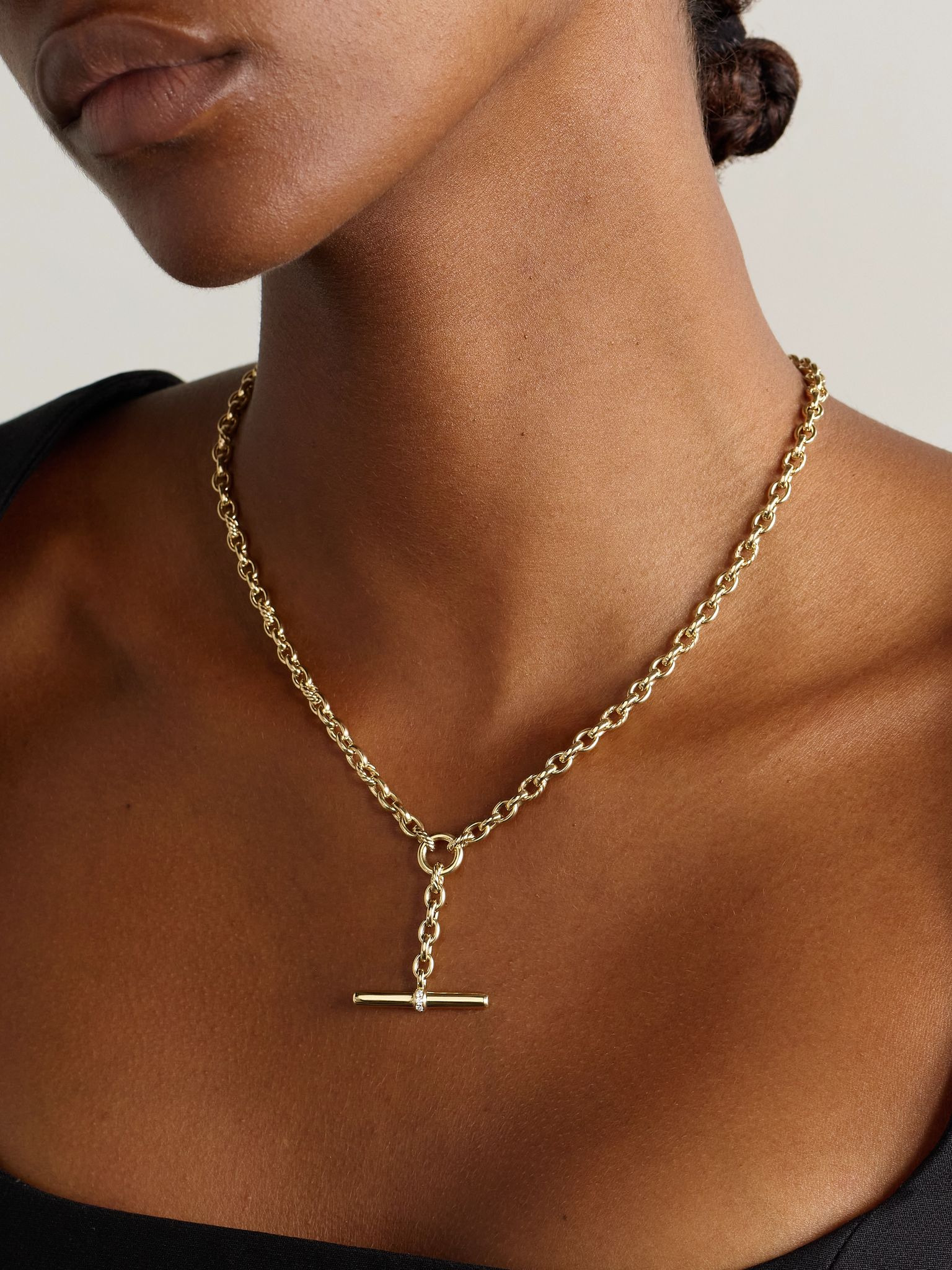 DY Mercer® 18-karat gold diamond necklace Gold - 2