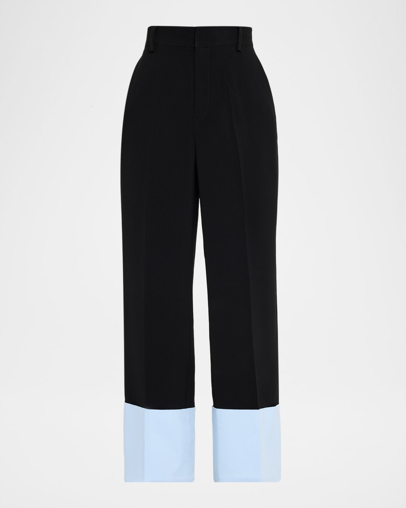 Maesa Wide-Leg Cuffed Pants 1