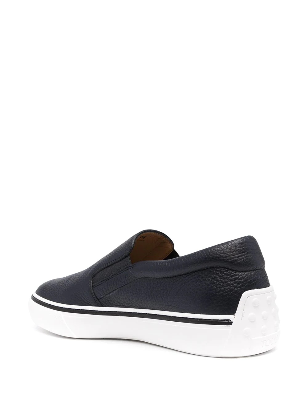 slip-on leather sneakers - 3