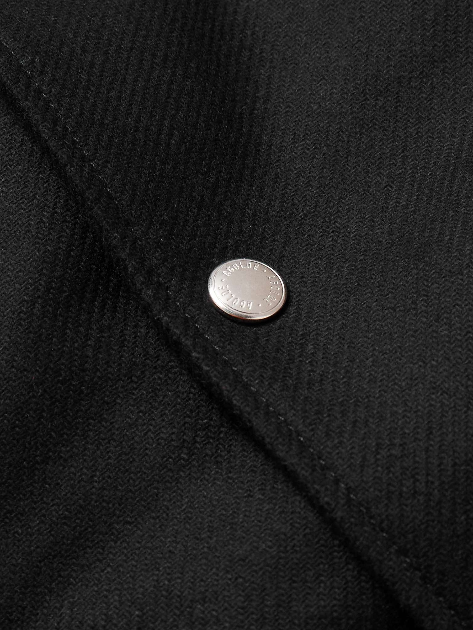 + RSVP GALLERY Logo-Appliquéd Leather-Trimmed Wool-Blend Felt Varsity Jacket - 5