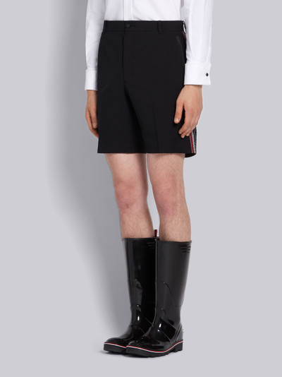 Thom Browne Black Seersucker Unconstructed Shorts outlook