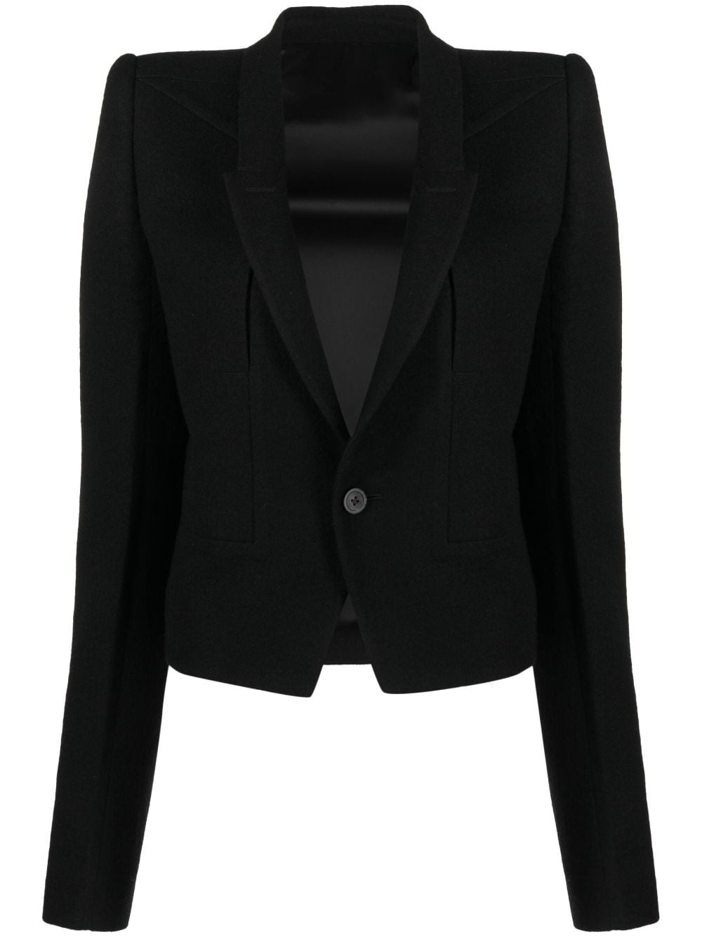 single-breasted wool blazer - 1