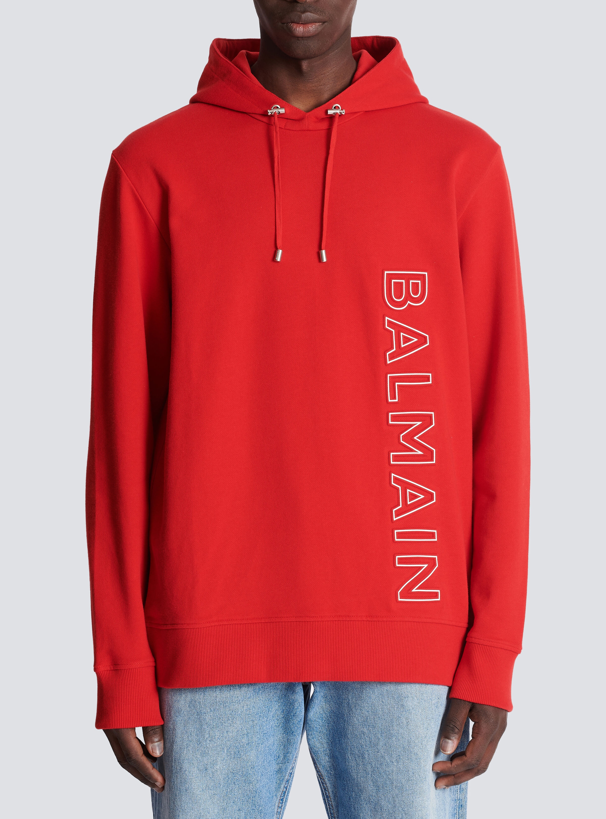 Embossed Balmain hooded sweatshirt - 5