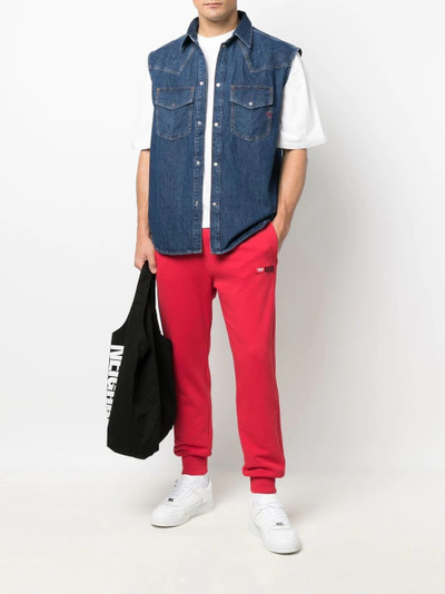 Diesel embroidered-logo denim vest outlook