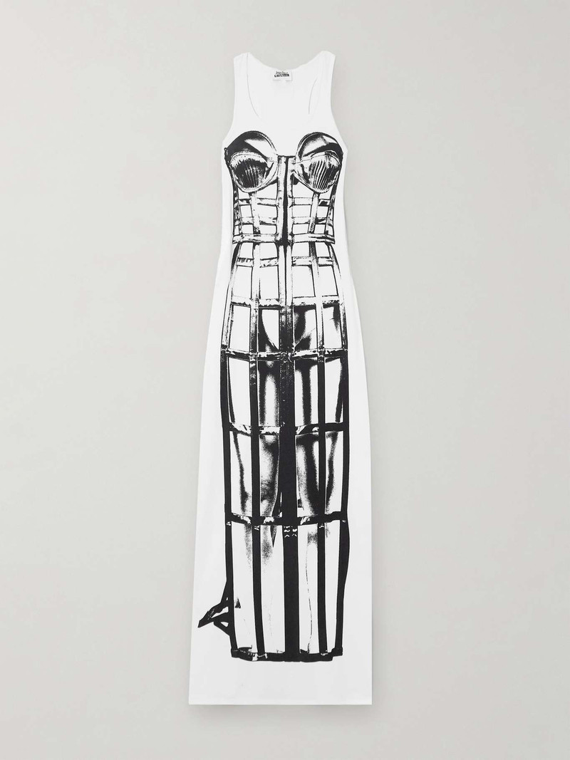 Cage Trompe L'Oeil printed stretch-jersey maxi dress 1