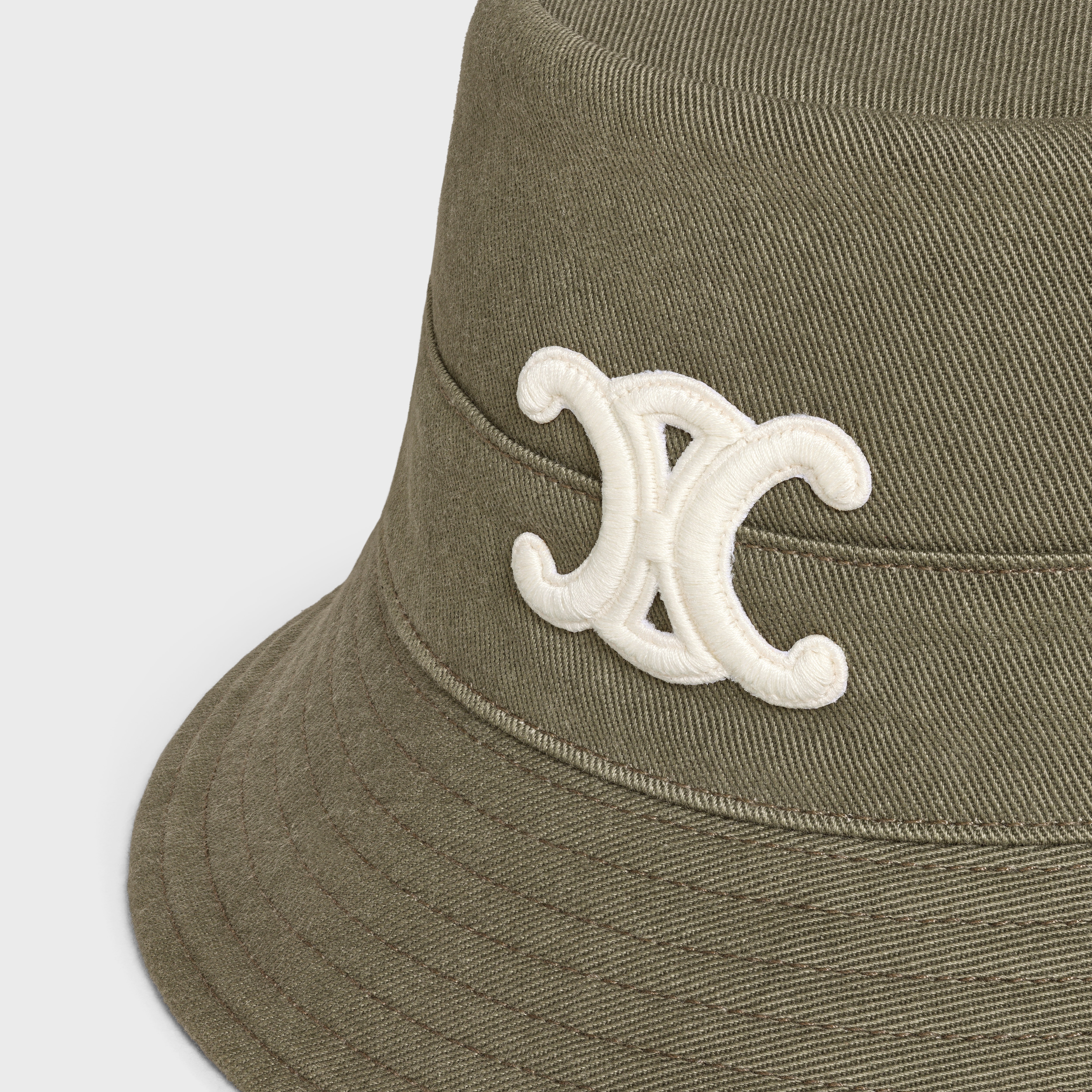 CELINE triomphe bucket hat in cotton gabardine | celine