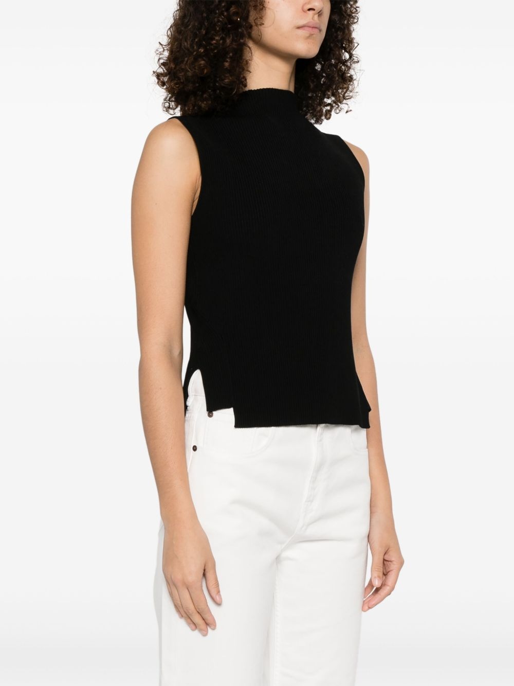 ribbed-knit vest - 3