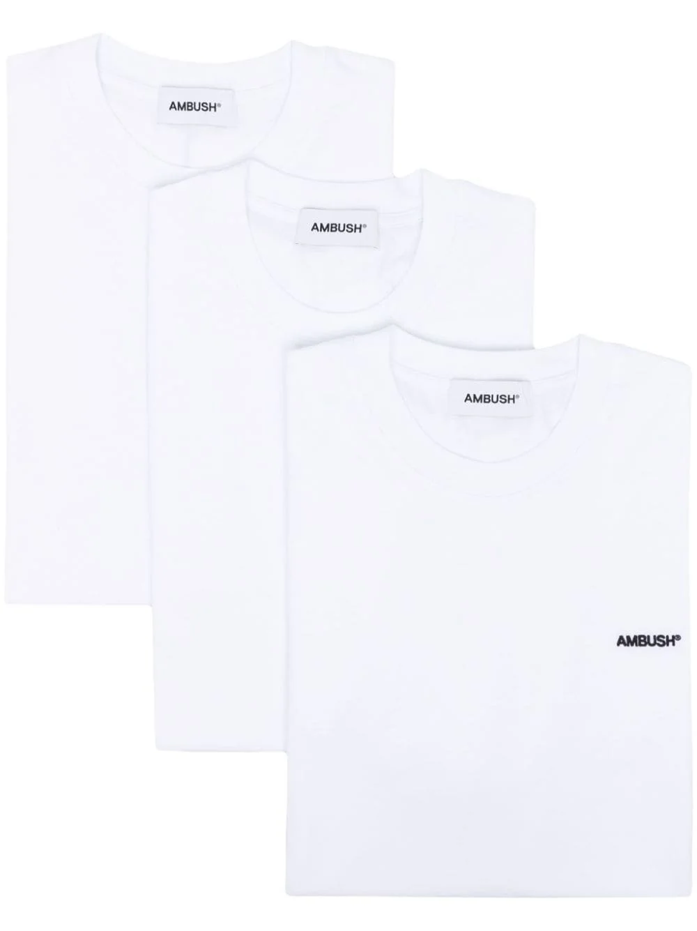 logo-embroidered cotton T-shirt (pack of three) - 1