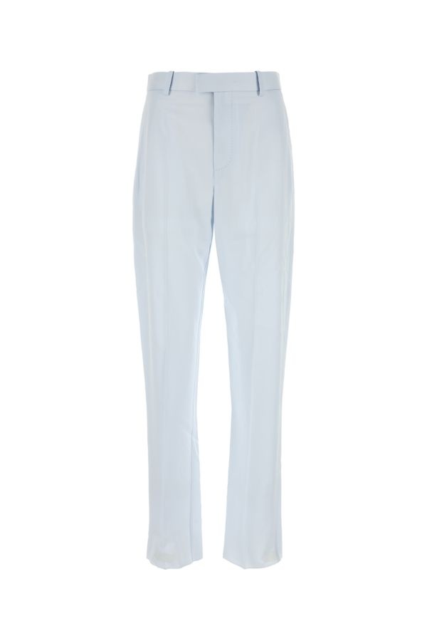 パンツ BOTTEGA VENETA Pastel light-blue twill pant Bottega Veneta Bottega Veneta Woman Pastel Light-Blue Twill