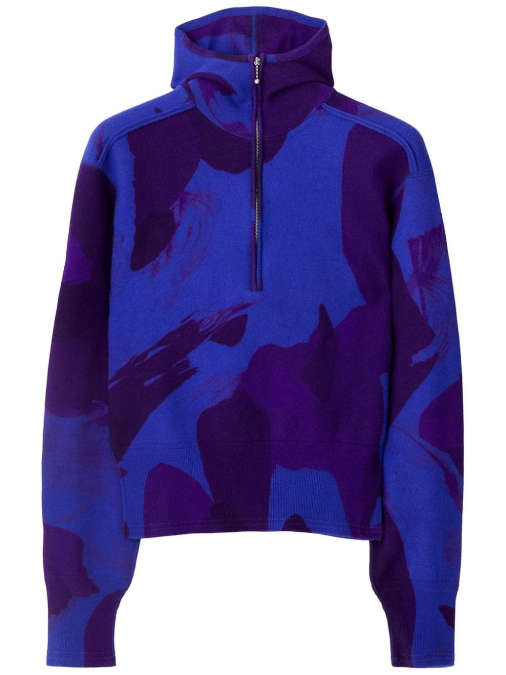 abstract-pattern felted wool jumper - 1