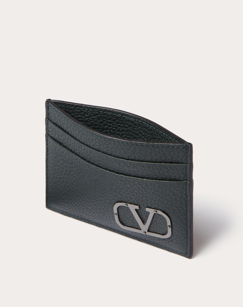 Valentino VLOGO TYPE CARD HOLDER IN GRAINY CALFSKIN outlook