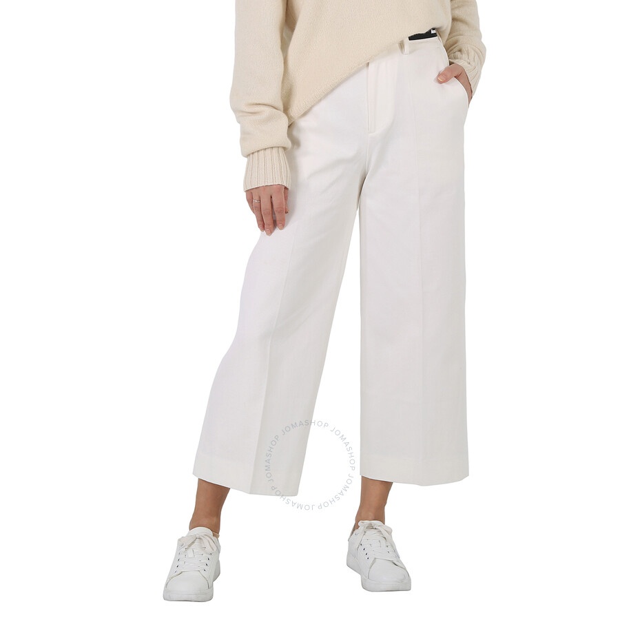 Moncler Ladies Cotton Gabardine Cropped Dress Pants - 3