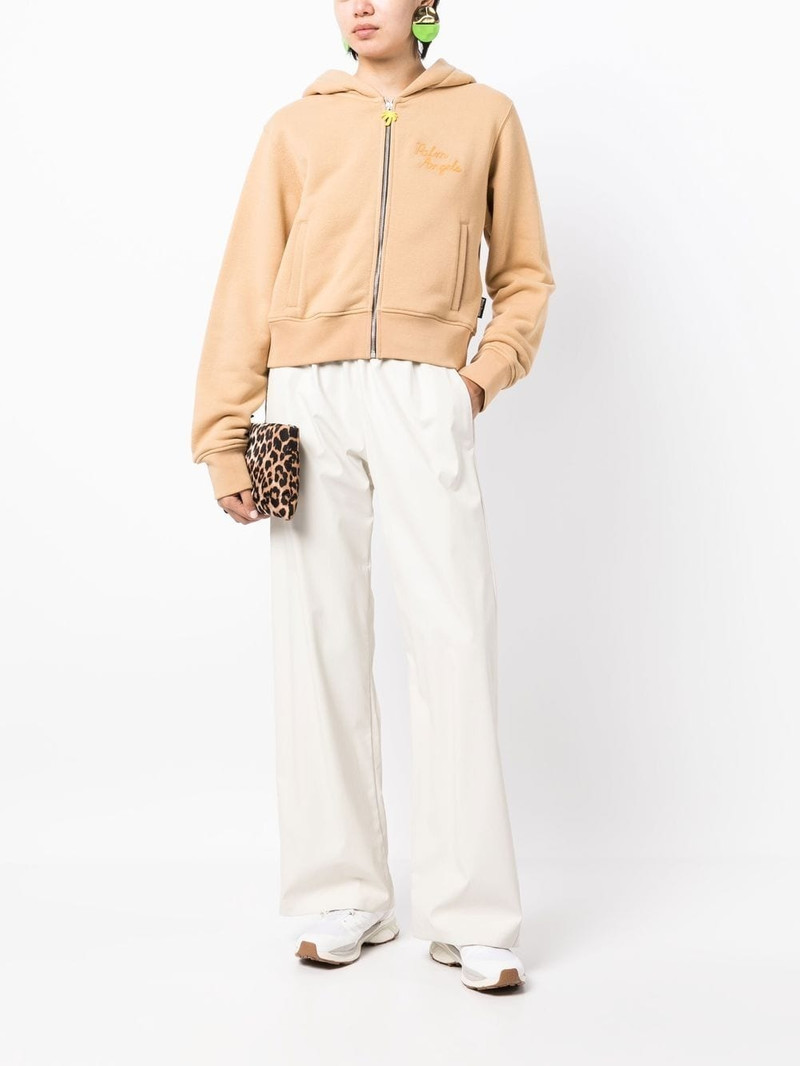 Palm Angels embroidered-logo zip-up hoodie outlook