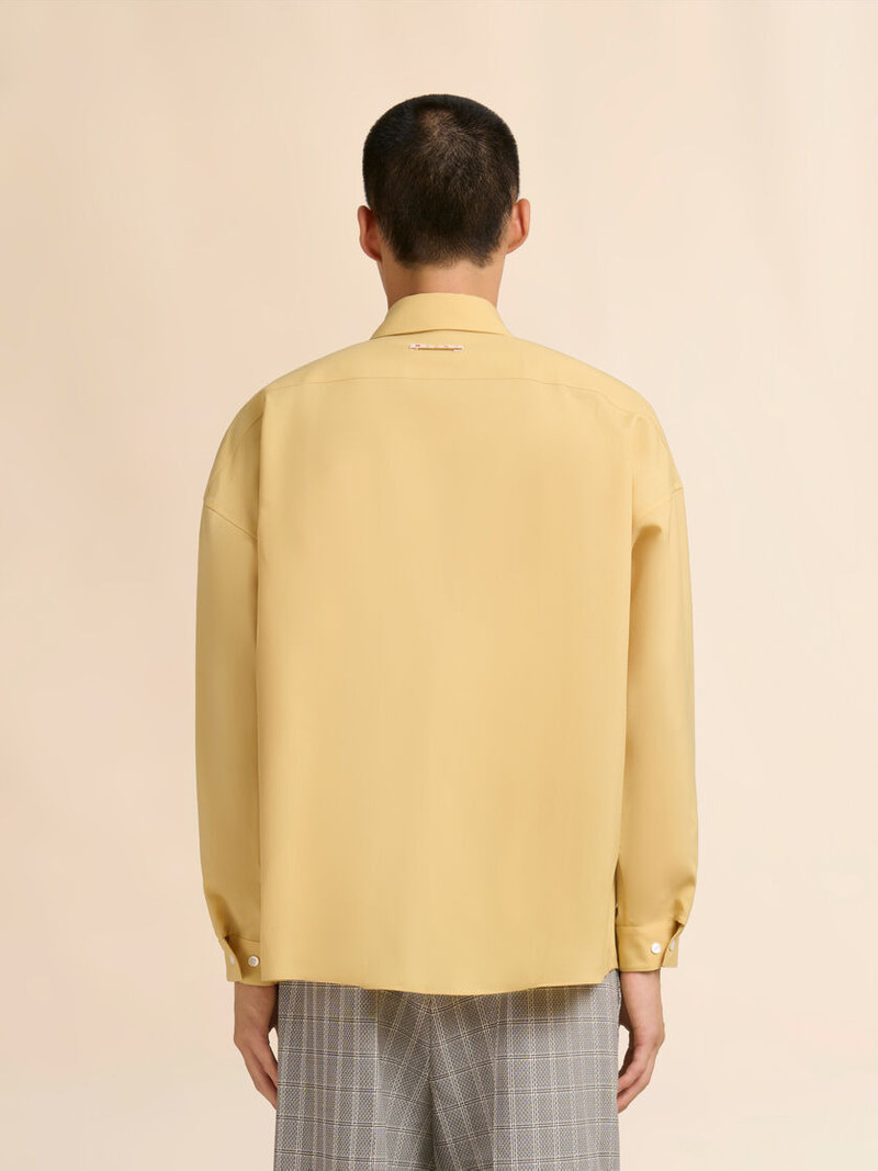 YELLOW TROPICAL WOOL LONG-SLEEVED SHIRT 3