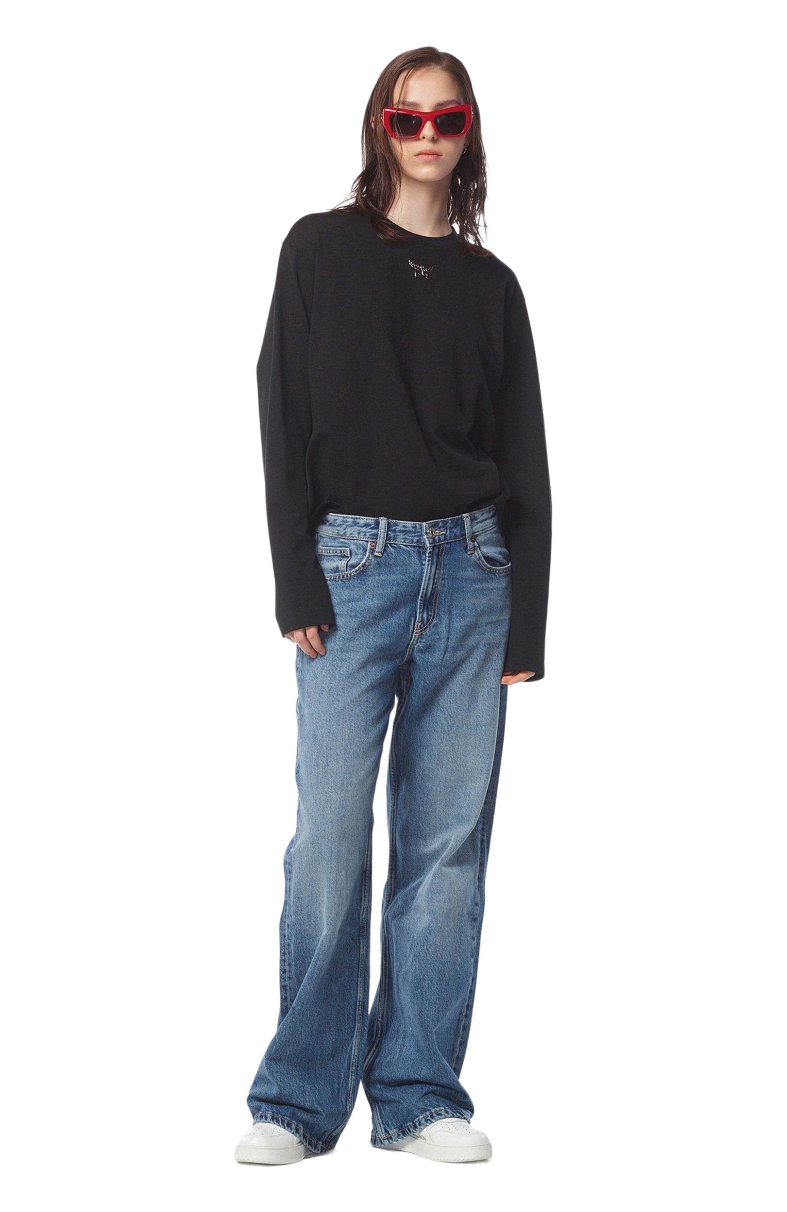 MCM Essential Laurel Logo Shirt in Organic Cotton in Black at Nordstrom - 5
