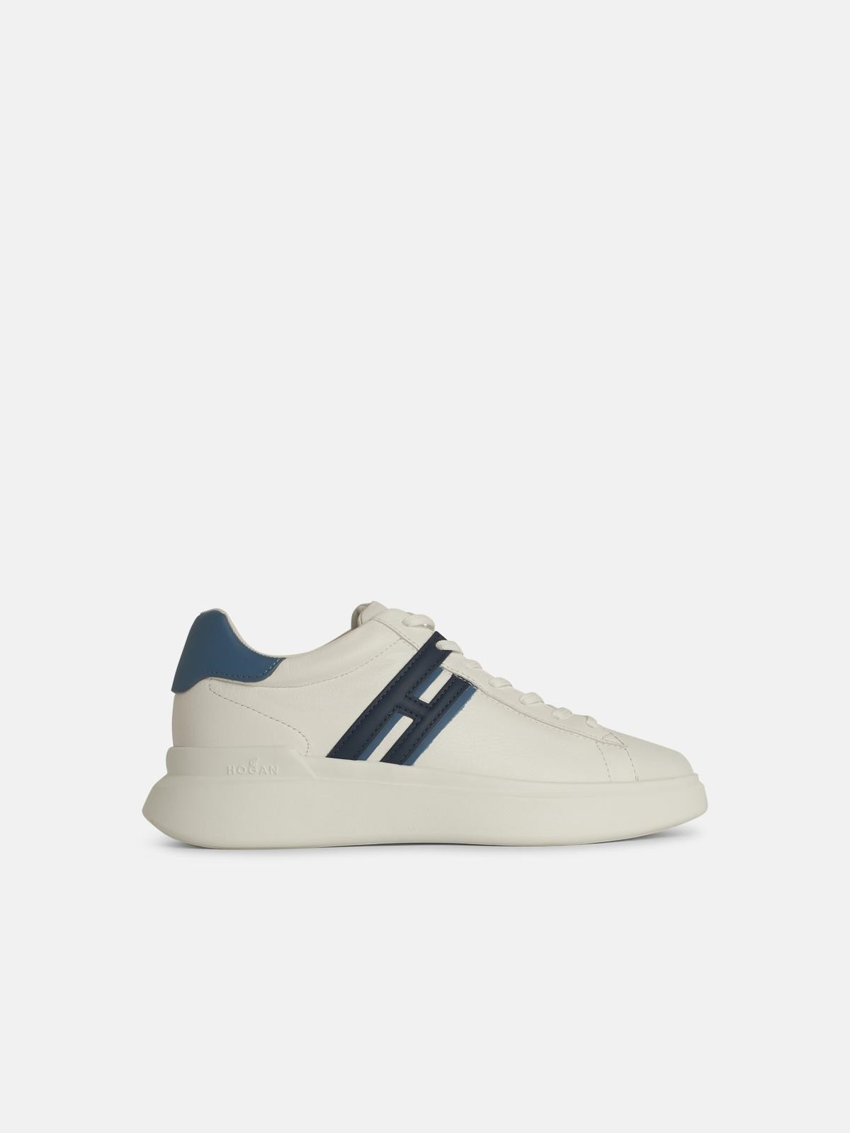 'H582' WHITE LEATHER SNEAKERS - 1