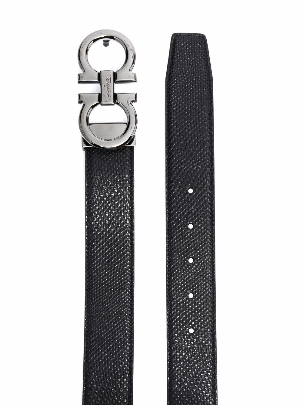 Gancini leather belt - 2