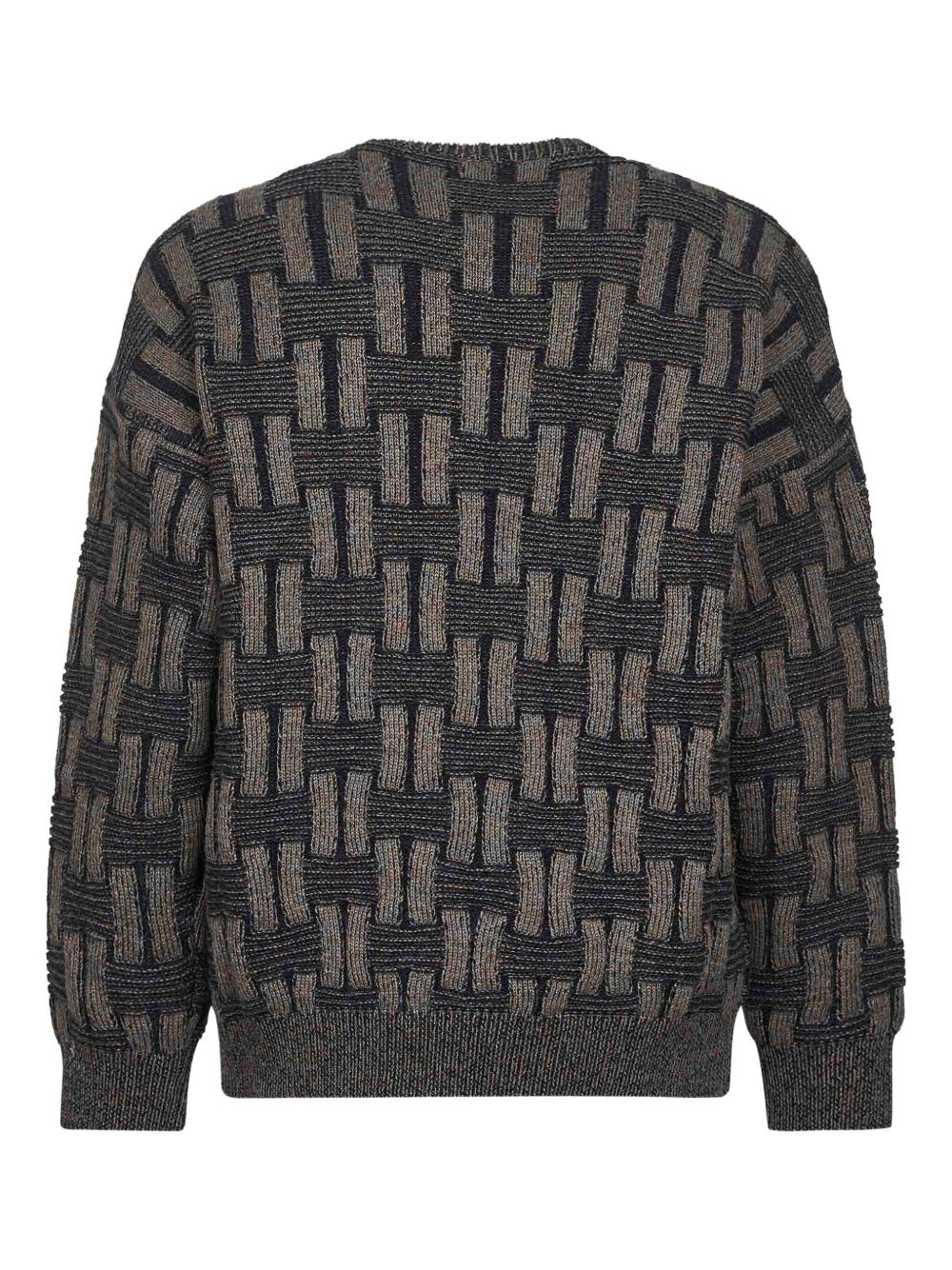 geometric-pattern crew-neck sweater - 2