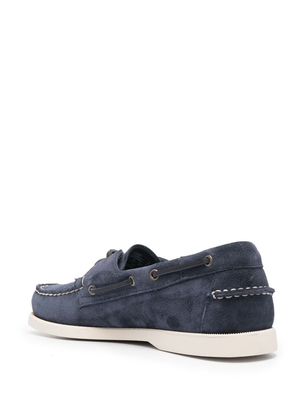 lace-up detail boat shoes - 3
