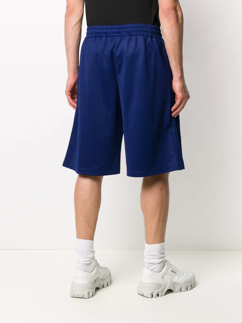 technical jersey striped shorts - 4