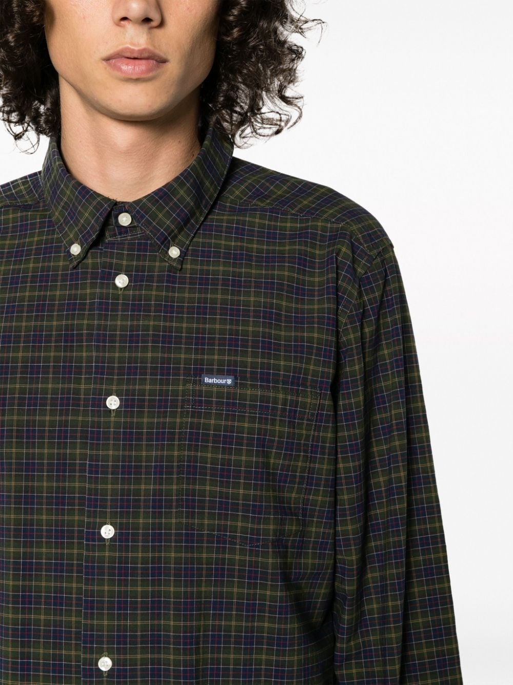 tartan-check cotton shirt - 5