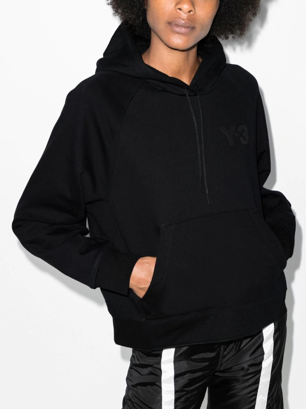 logo-print drawstring hoodie - 2