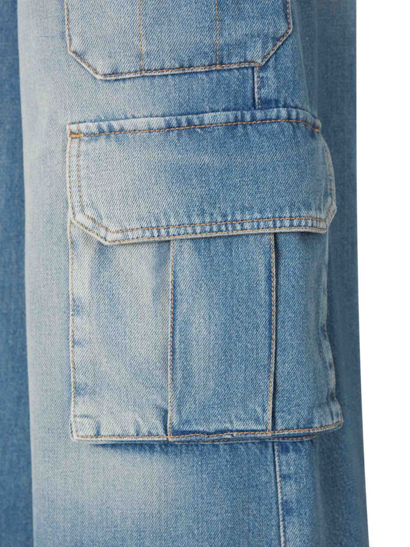 logo-embroidered cargo jeans 4