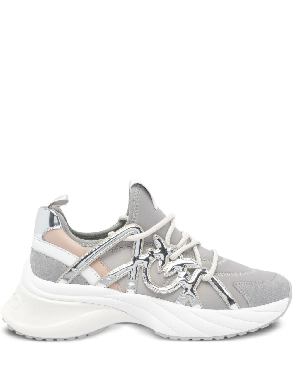 Ariel metallic-panel lace-up sneakers - 1
