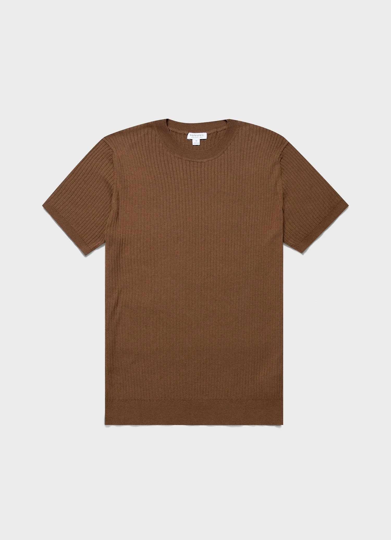 Fine Rib Silk Cotton T‑shirt - 1