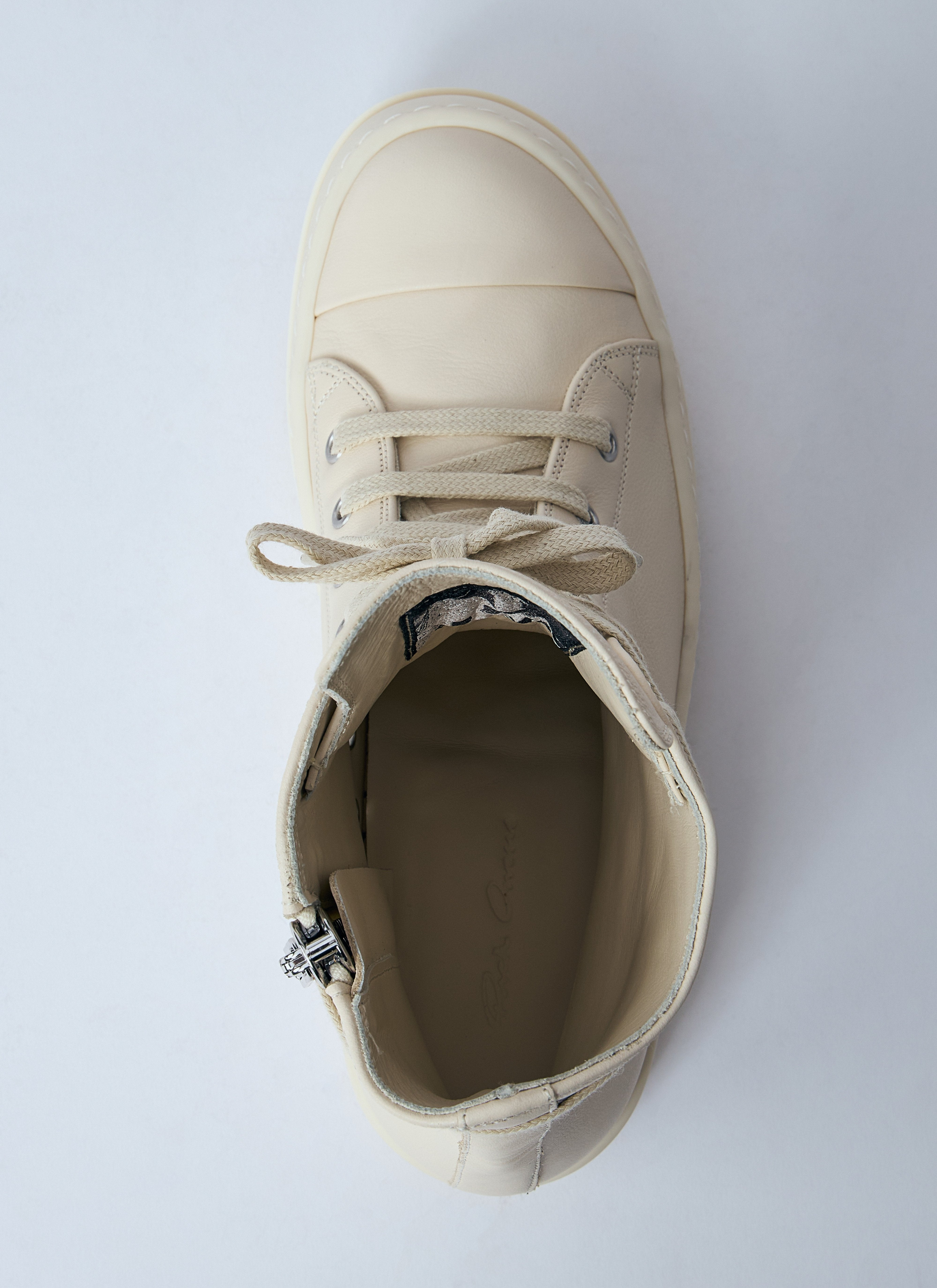 Rick Owens Women High-Top Leather Sneakers - 6