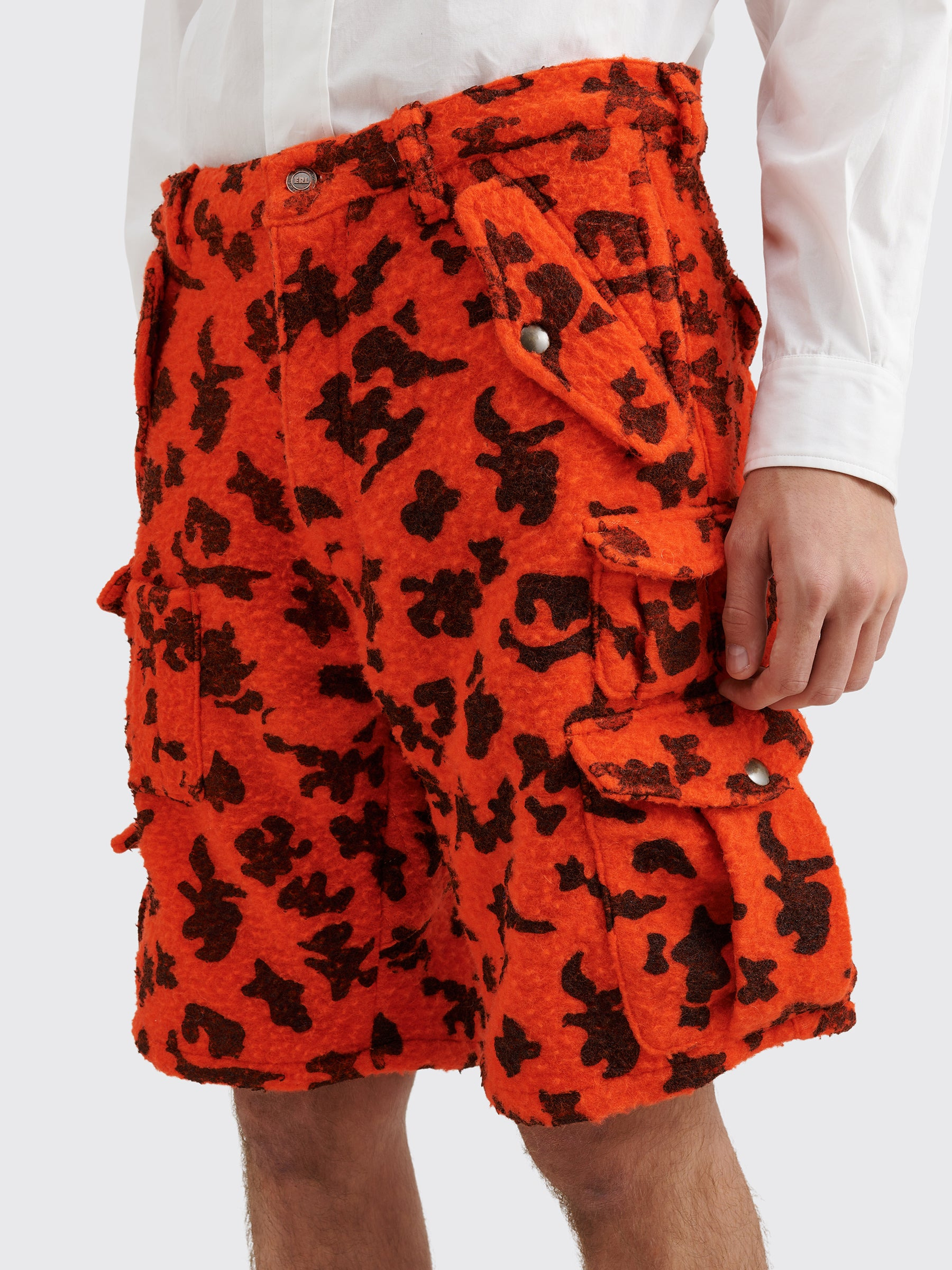 ERL CARGO SHORTS ORANGE CAMO - 5