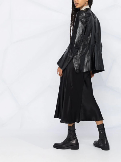 Ann Demeulemeester open front leather jacket outlook