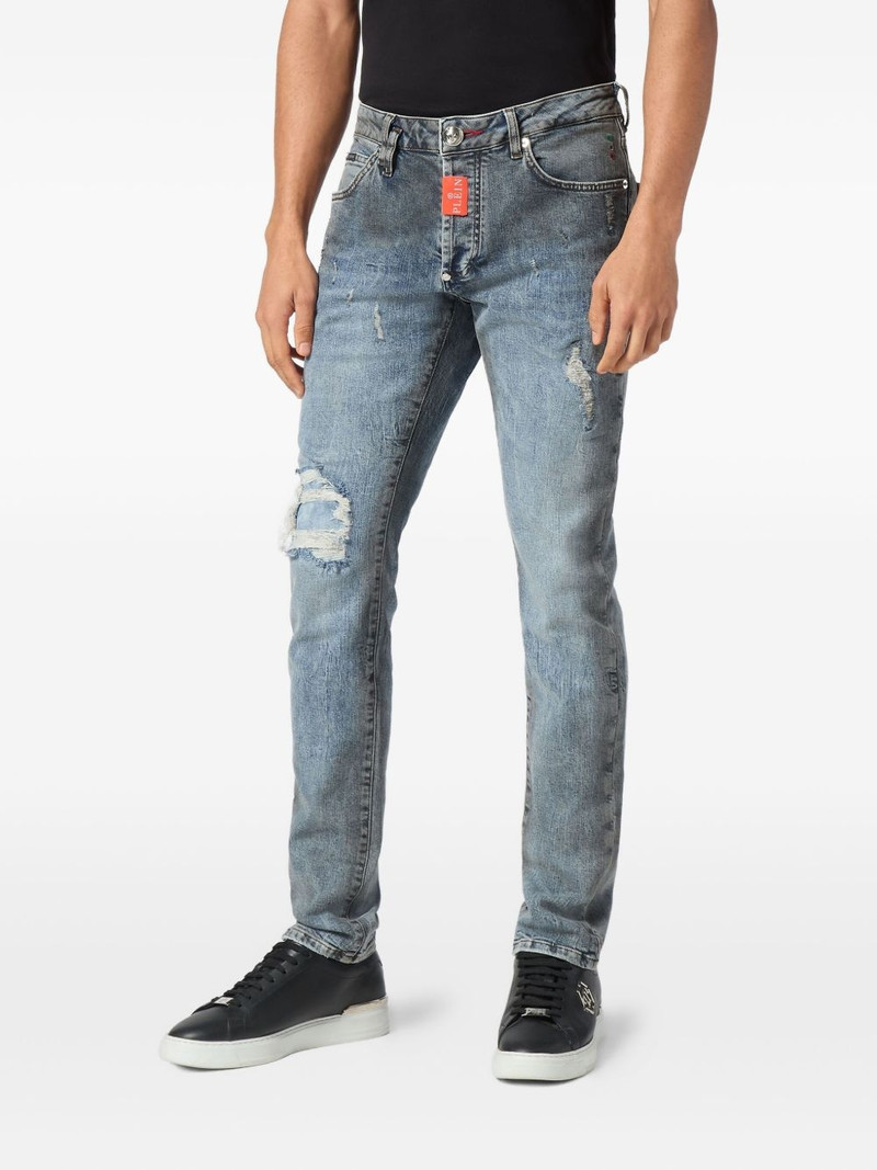 PHILIPP PLEIN distressed-effect jeans outlook