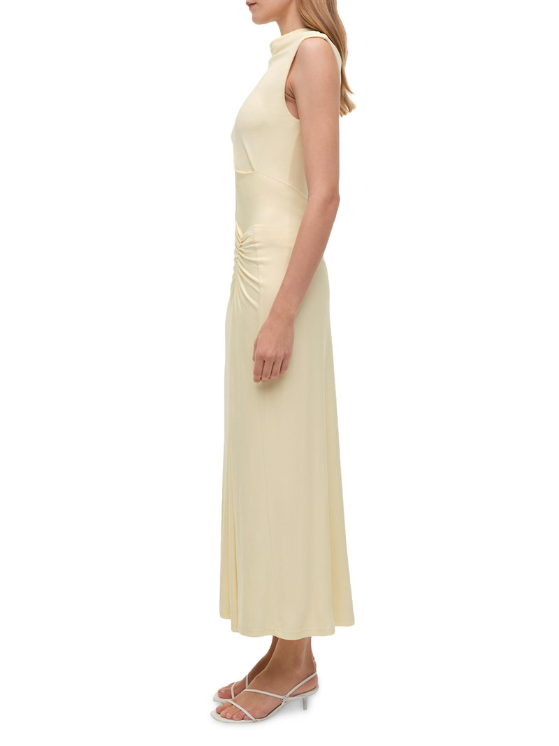 Women's Acacia Ruched Midi-Dress - Light Yellow 3