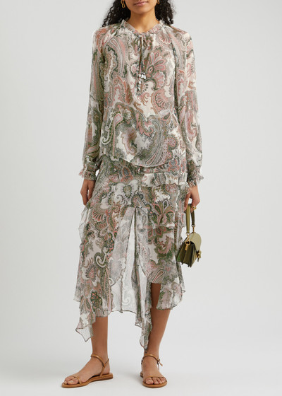 VERONICA BEARD Antonette paisley-print silk-georgette blouse outlook