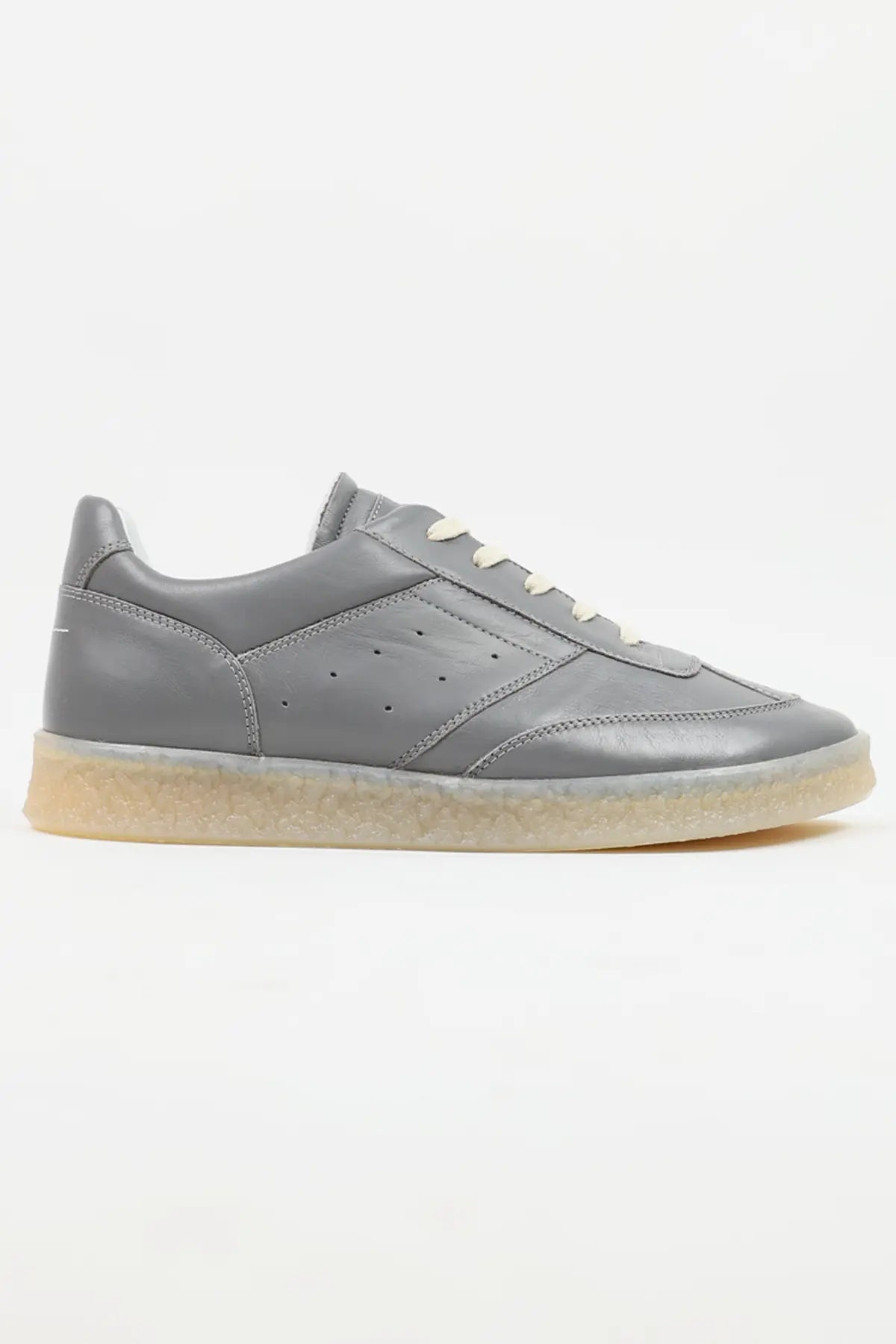 Leather 6 Court Sneakers - Grey - 1