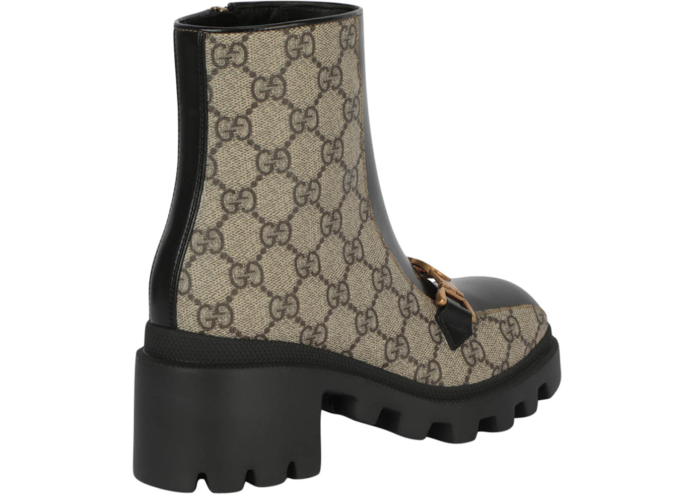 Gucci GG Supreme Ankle Boots Dark Beige (Women's) - 3