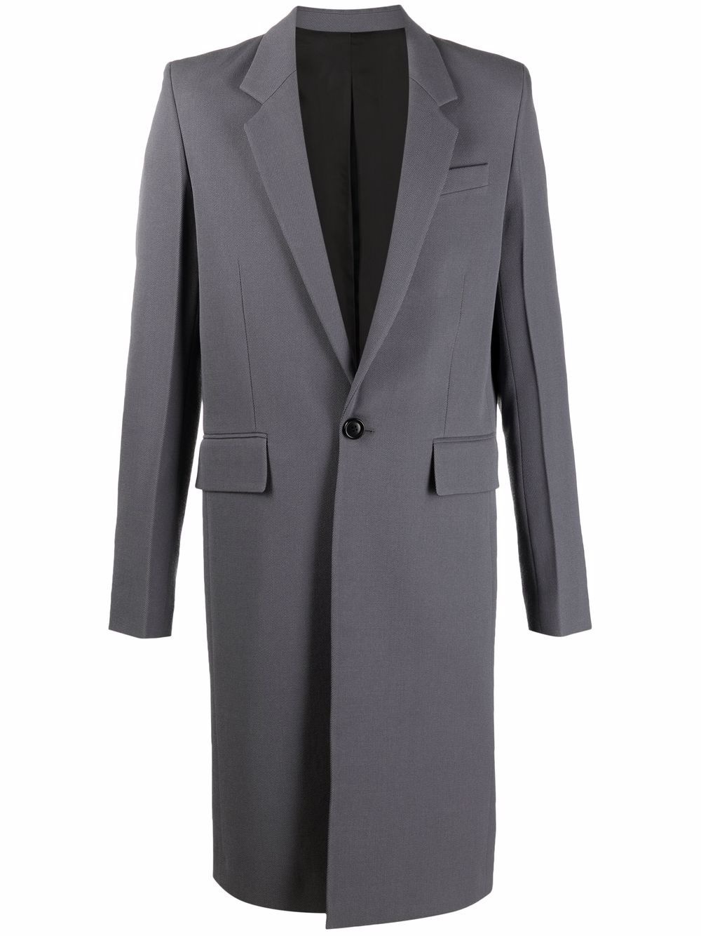 single-breasted tailored coat - 1