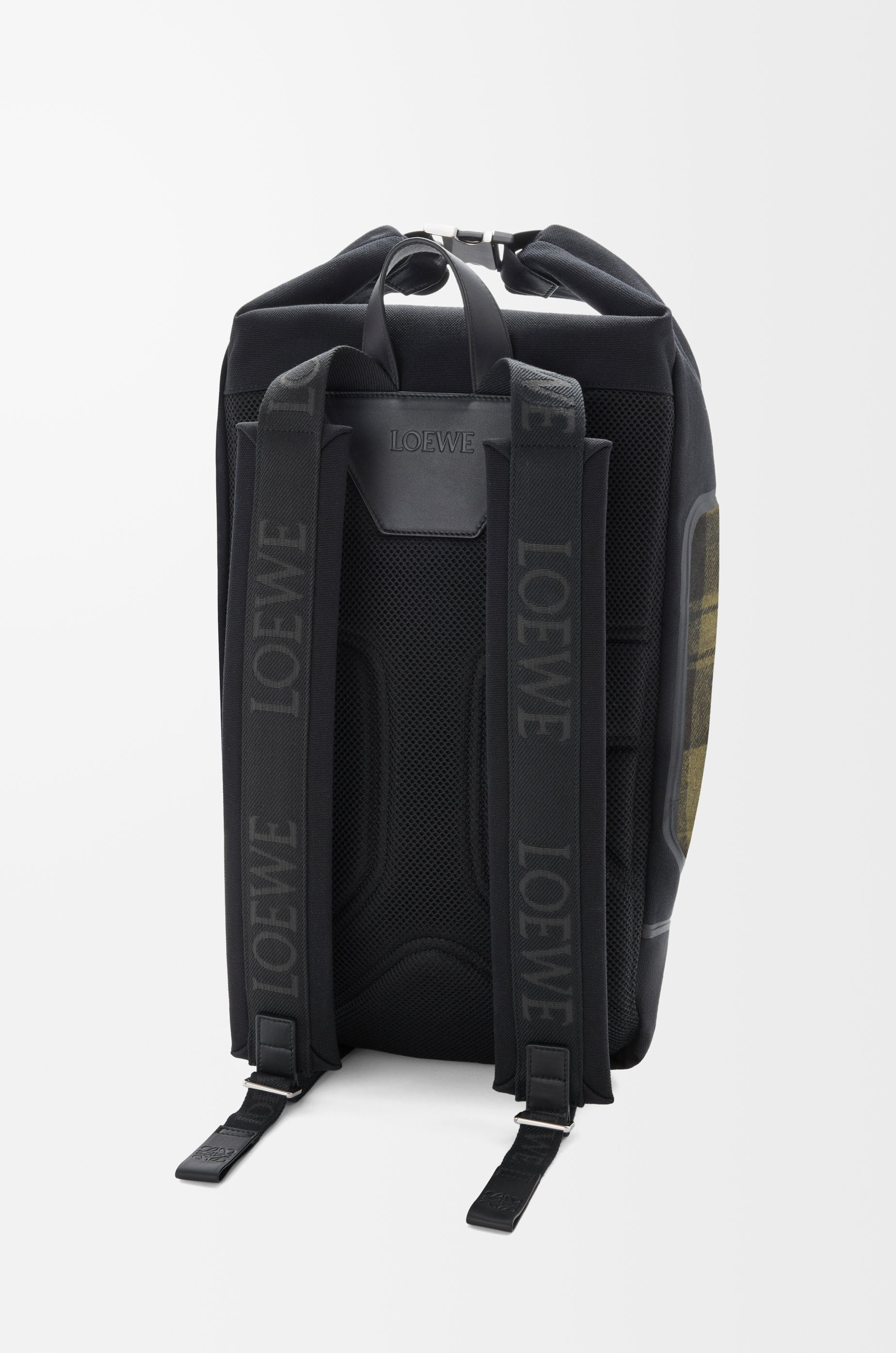 Flex roll-top backpack in canvas and brushed suede - 3