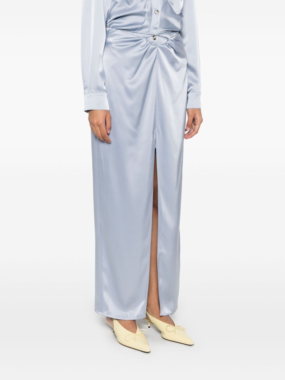 draped midi skirt - 3