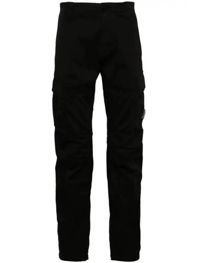 Stretch Sateen Ergonomic Lens Cargo Straight Pants Black - 2