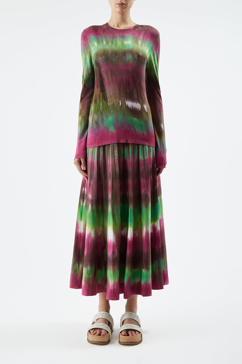 GABRIELA HEARST Miller Knit Top in Jewel Tie Dye Cashmere outlook