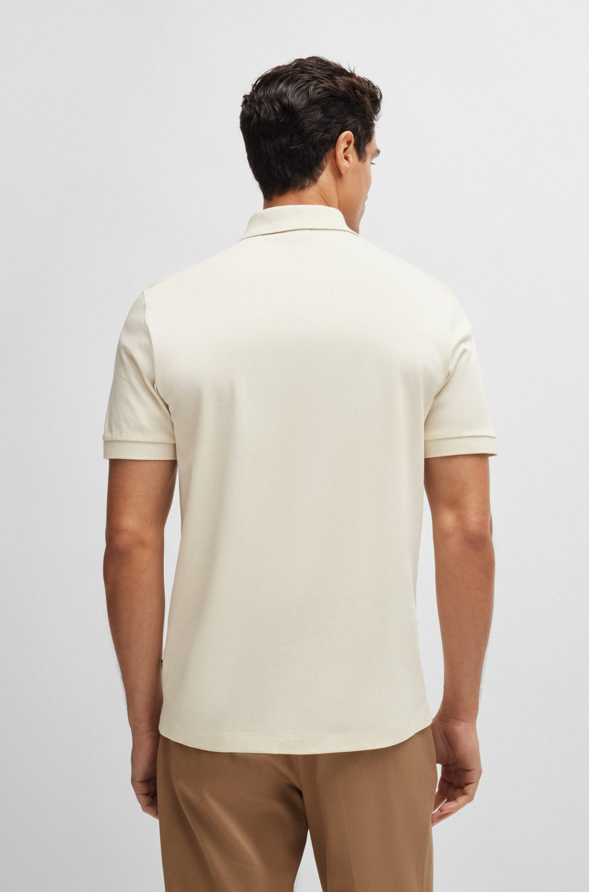 MERCERIZED-COTTON SLIM-FIT POLO SHIRT WITH ZIP PLACKET - 5