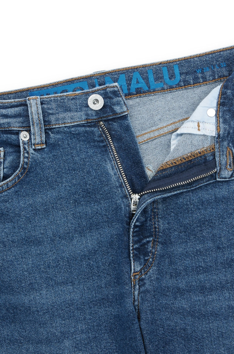 SKINNY-FIT JEANS IN MEDIUM-BLUE STRETCH DENIM 6