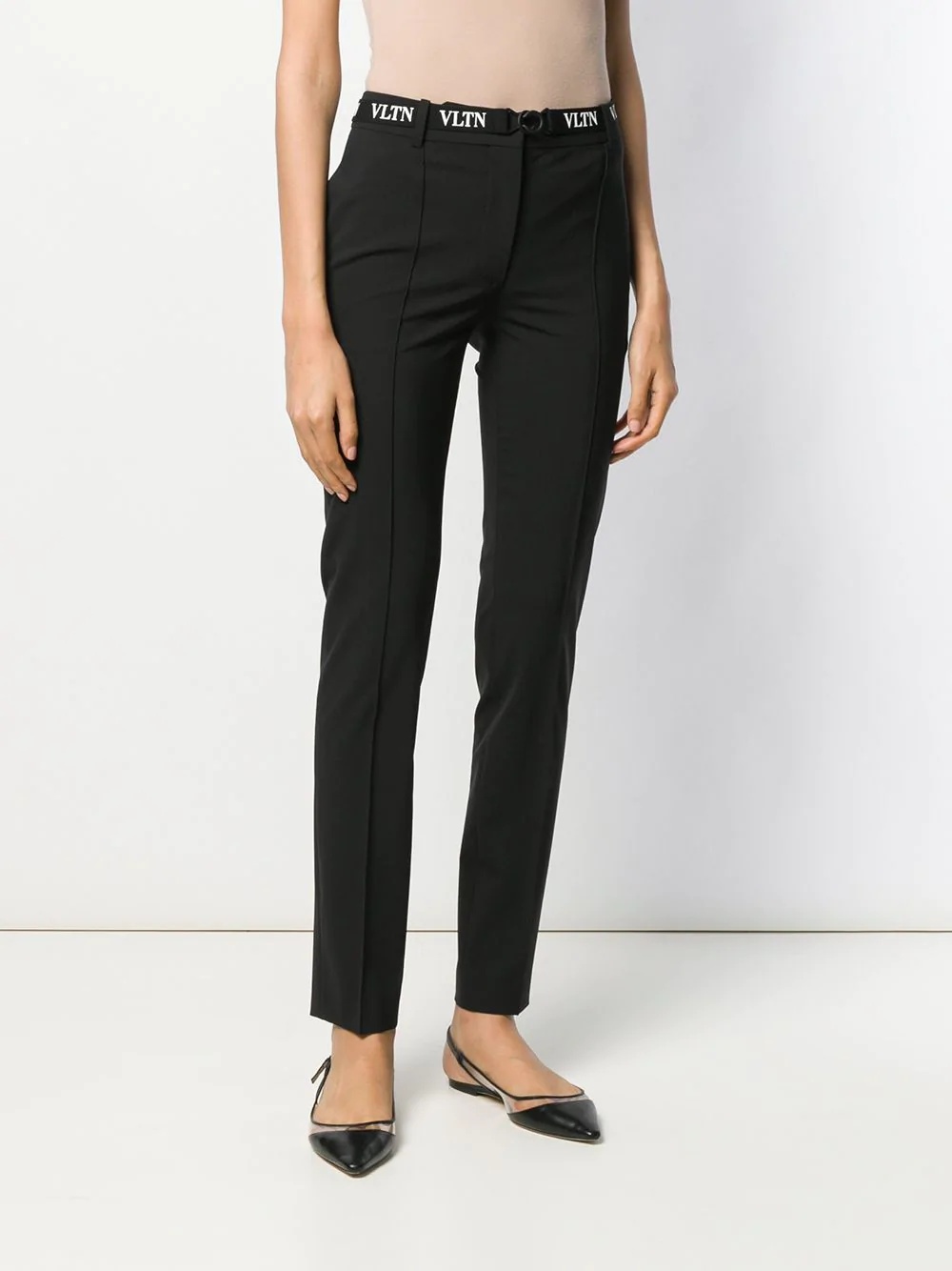 belted VLTN skinny trousers - 3