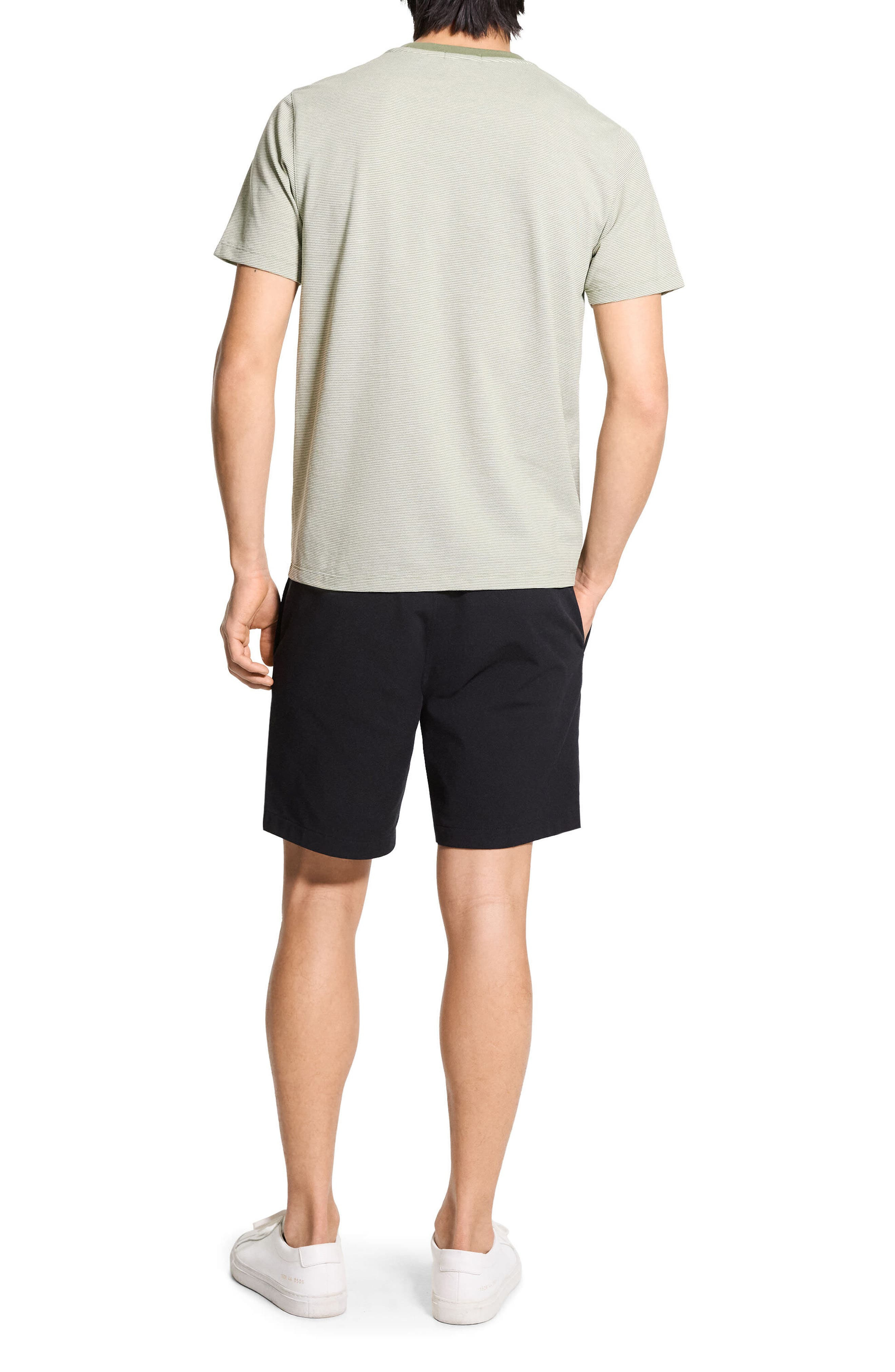 Theory Bird's Eye Ringer T-Shirt in Green Multi at Nordstrom - 8