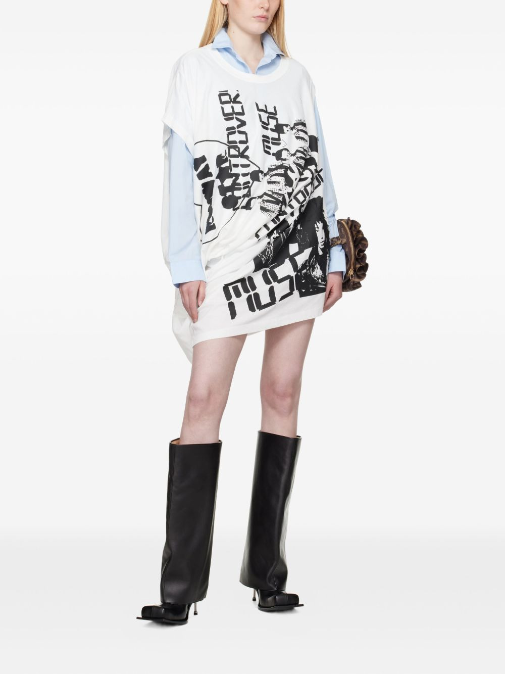 graphic-print T-shirt dress - 3