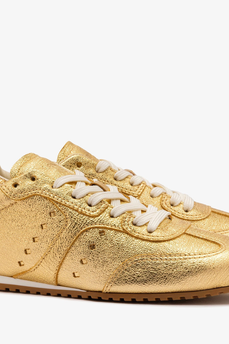 Stella Sneaker In Gold Metallic Leather 5