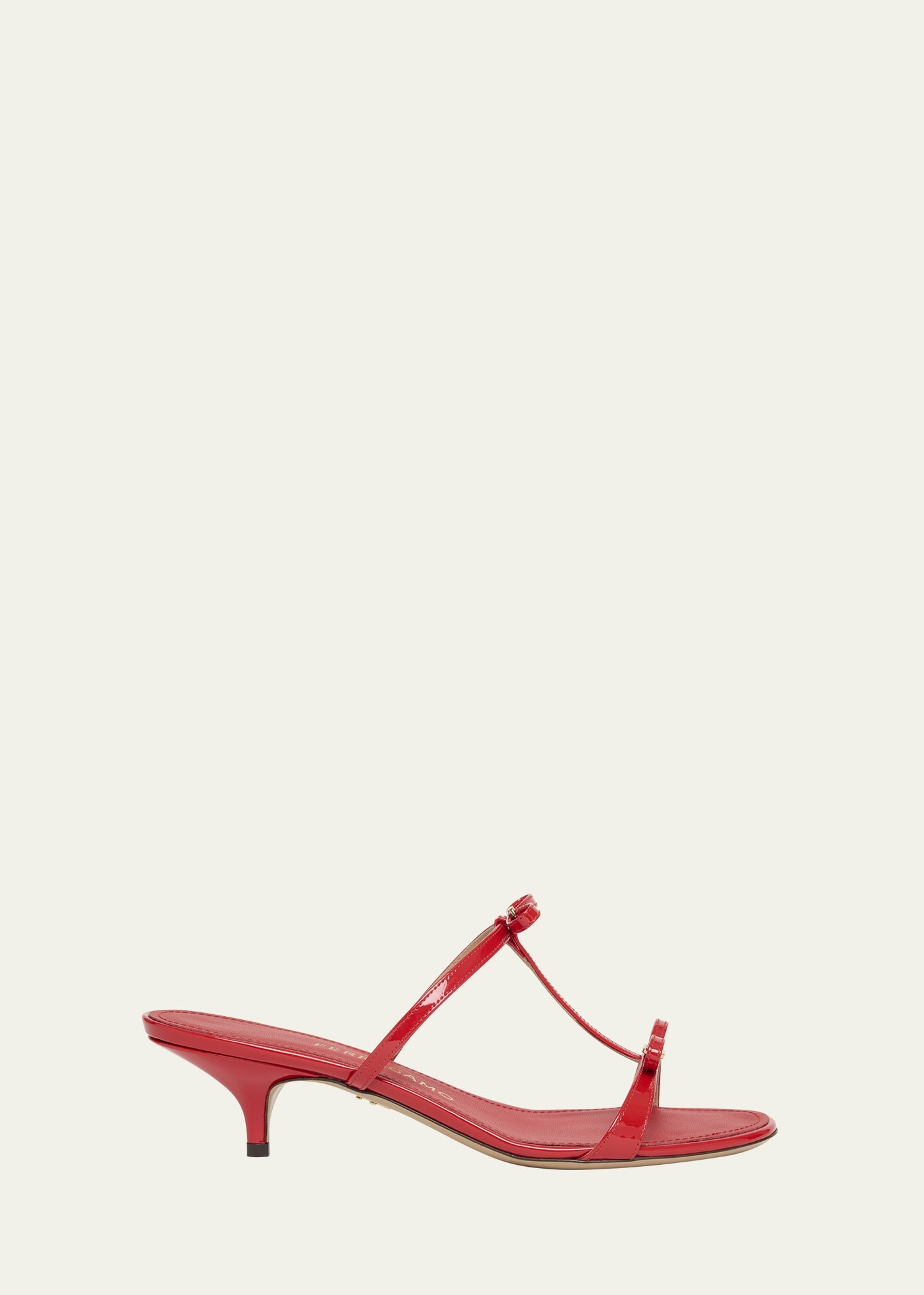 Abili Patent T-Strap Slide Sandals - 1