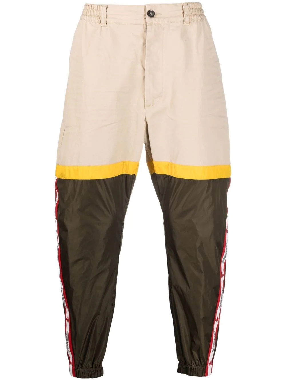 colour-block tapered track pants - 1